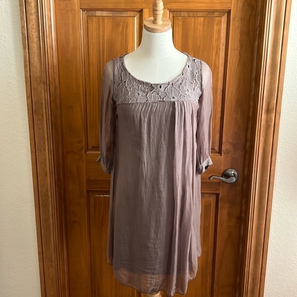 Gorgeous Silk Dress Made in Italy Size XS H Trend - Picture 4 of 8